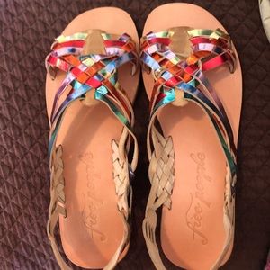 Rainbow Free People sandals